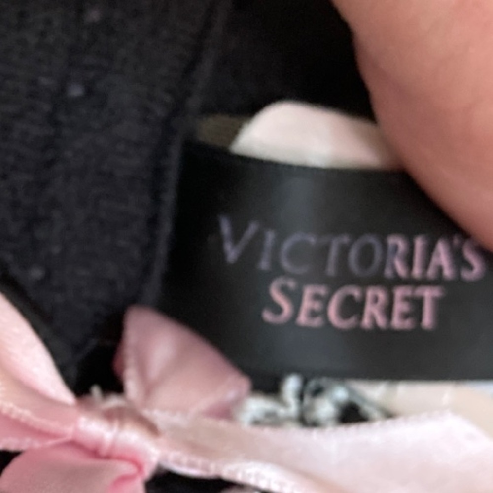 Victoria's Secret Black and Pink Polka Dot Chemise - Picture 2 of 5